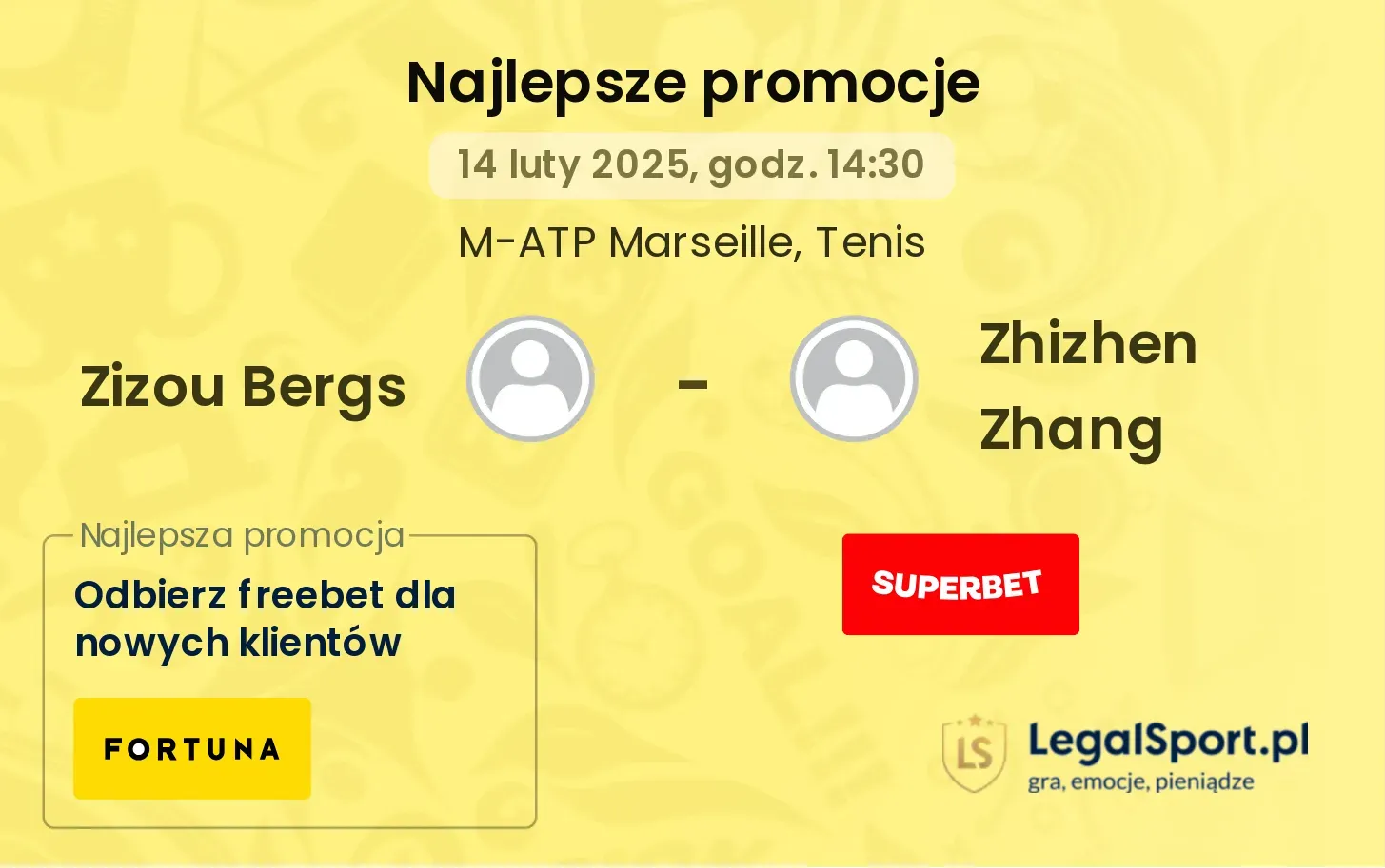 Zizou Bergs - Zhizhen Zhang promocje bukmacherskie