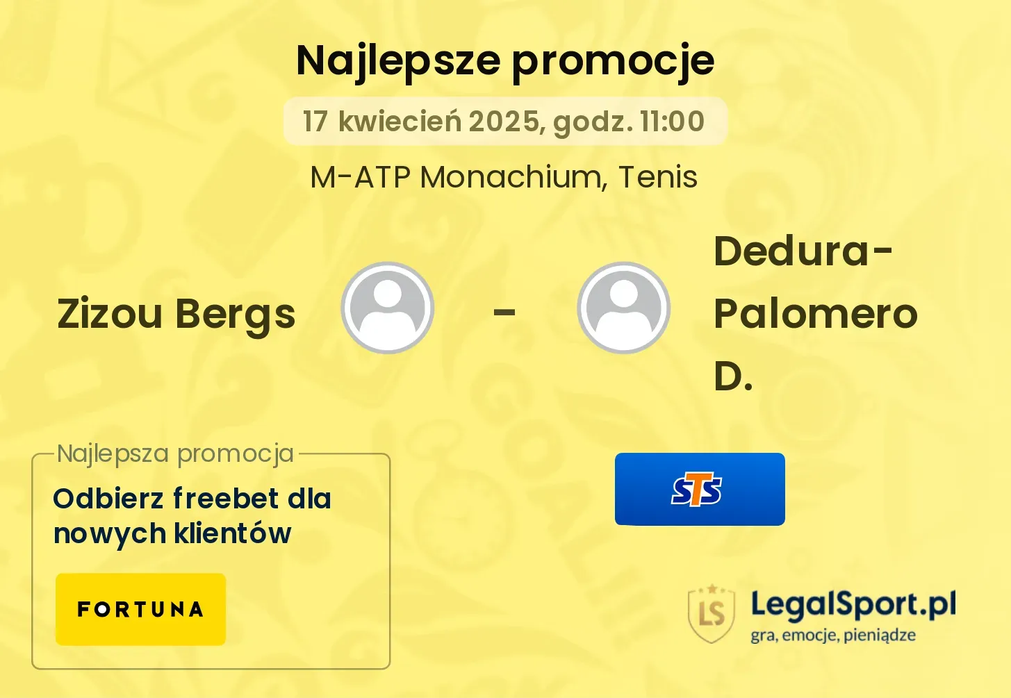 Zizou Bergs - Dedura-Palomero D. promocje bukmacherskie
