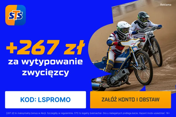 267 zł za wytypowanie zwycięzcy żużlowego GP Czech od STS