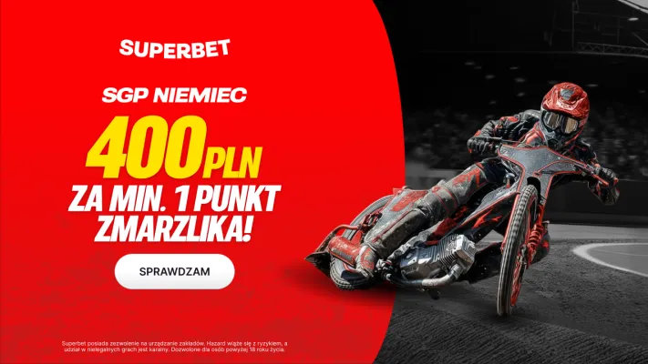 Superbet: Bonus 400 PLN za minimum 1 punkt Bartosza Zmarzlika w SGP Niemiec