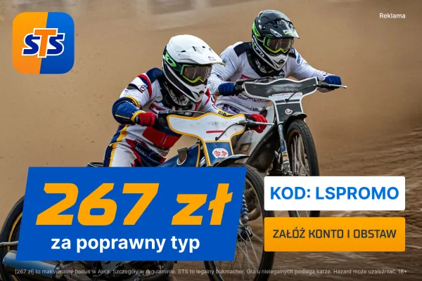 STS: 267 zł za poprawny typ na dowolny mecz Ekstraligi lub 2. Ekstraligi