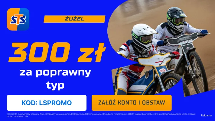 STS: 300 zł za poprawny typ na dowolny mecz Ekstraligi lub 2. Ekstraligi