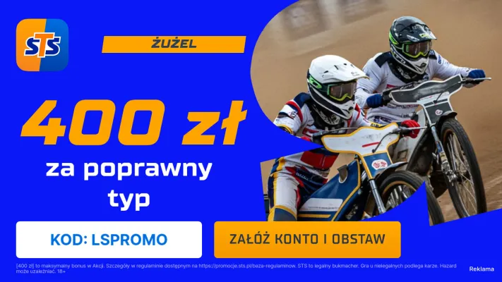 STS: 400 zł za poprawny typ na dowolny mecz Ekstraligi lub 2. Ekstraligi