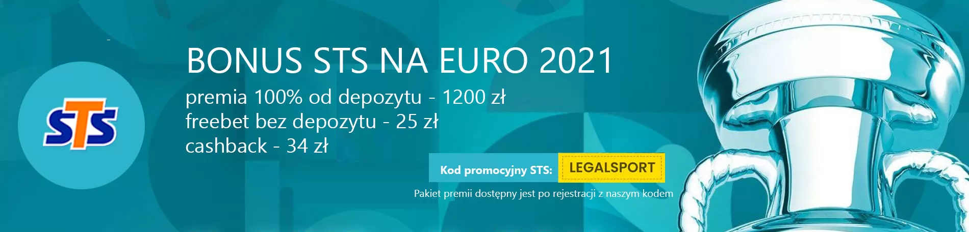 Baner z bonusami na start dostępnymi za rejestrację z kodem promocyjnym