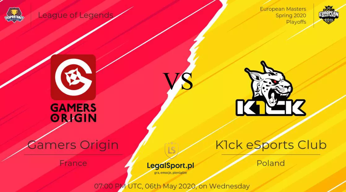 GamersOrigin vs K1ck eSports Club - typy i kursy bukmacherskie na mecz
