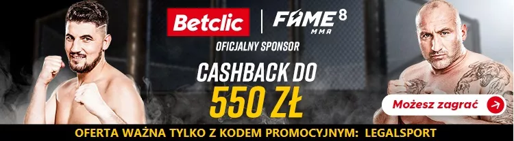 Cashback 550 zł w Betclic na galę FAME MMA 8