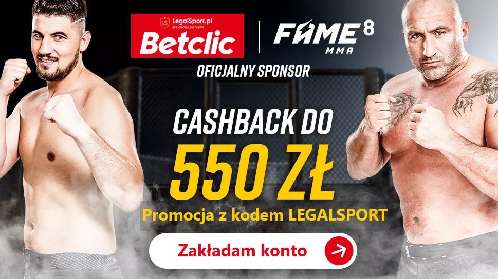 Kursy, typy, zakłady na galę FAME MMA 8. Oferta dostępna tylko w Betclic Zakłady Bukmacherskie