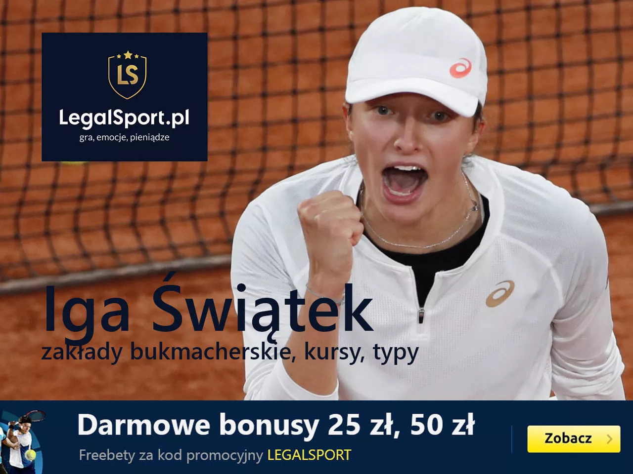 Bonus 25 zł na darmowe obstawianie I.Świątek (freebet za kod promocyjny)