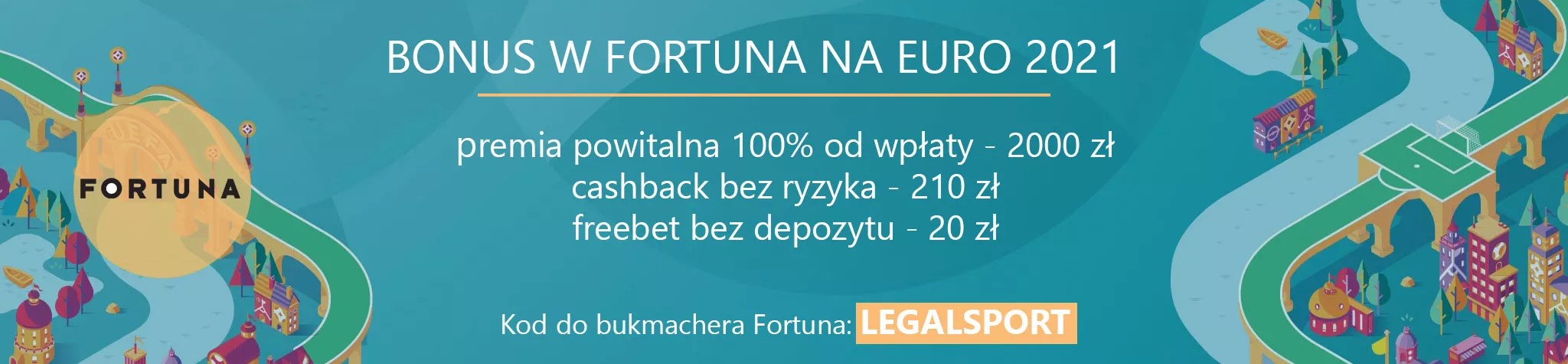Baner do promocji w Fortuna Zakłady Bukmacherskie z kodem bonusowym