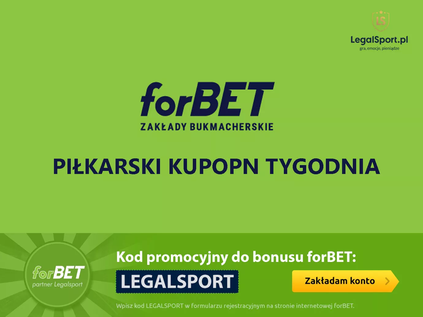 Piłkarski kupon tygodnia w forBET - zdjęcie główne z logo bukmachera