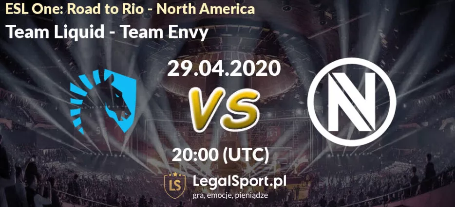 Kursy i typy na mecz Team Liquid vs Envy w ESL ONE: Road to Rio