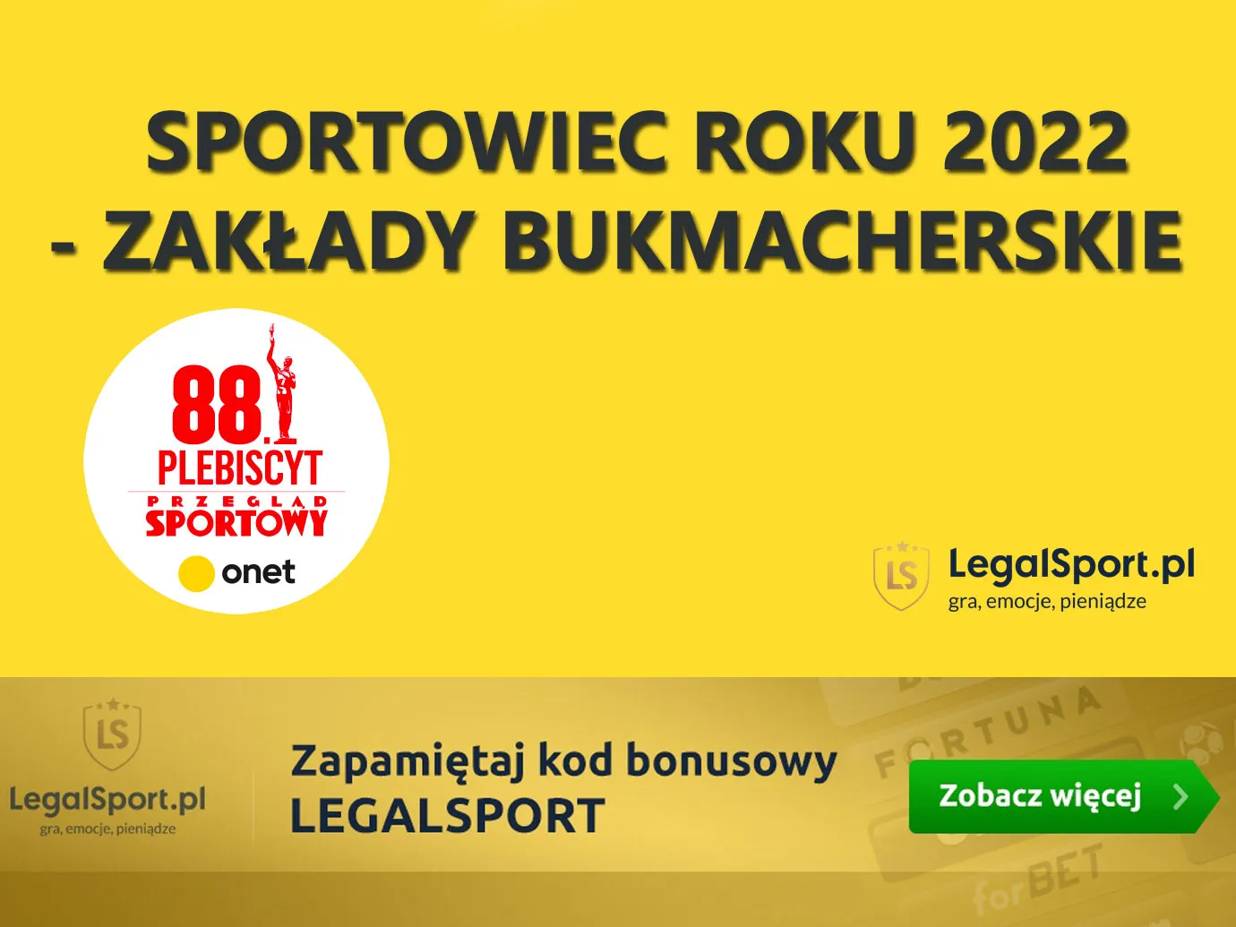 Sportowiec Roku 2022 – zakłady bukmacherskie