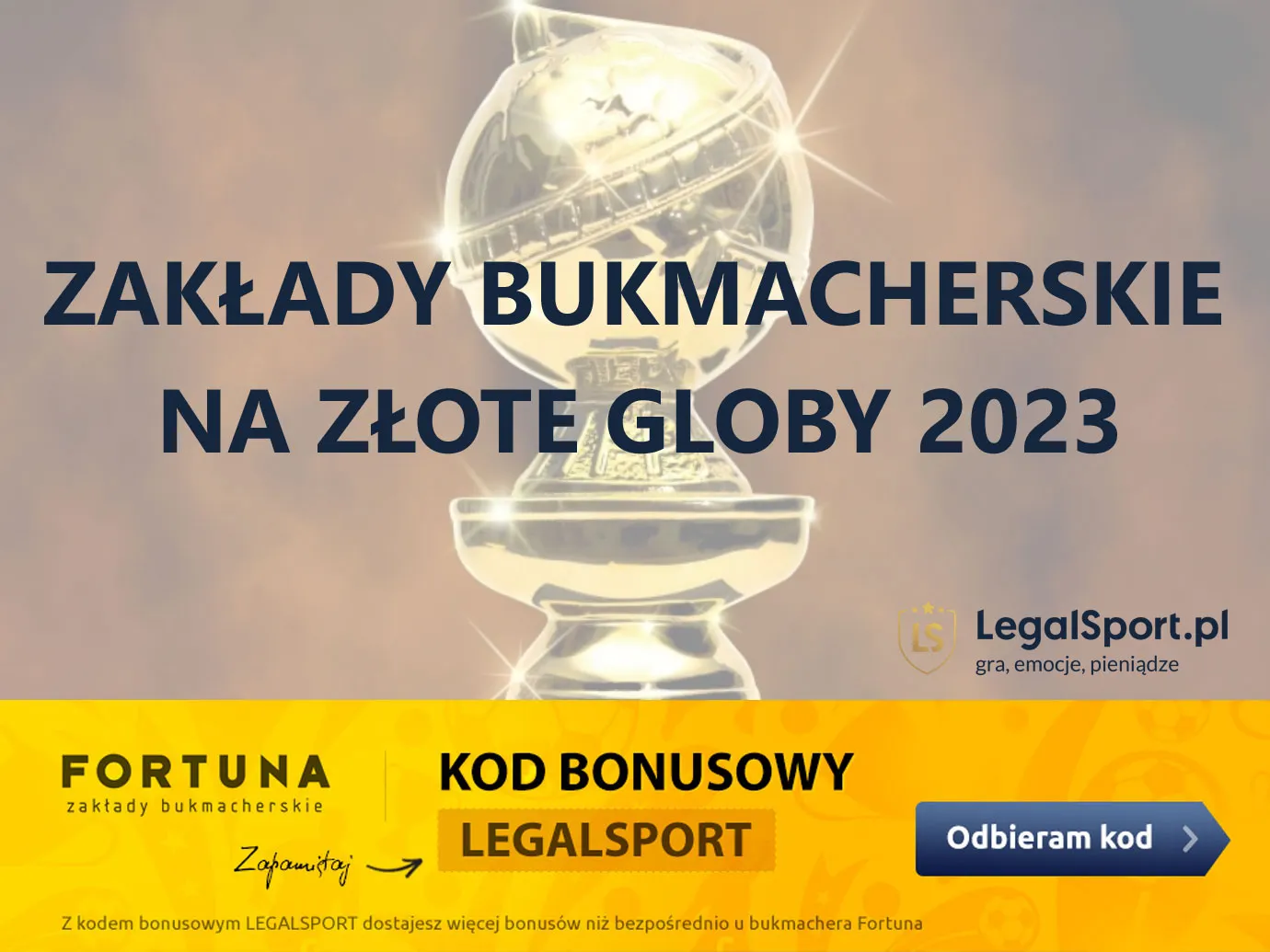 Zakłady bukmacherskie na Złote Globy 2023