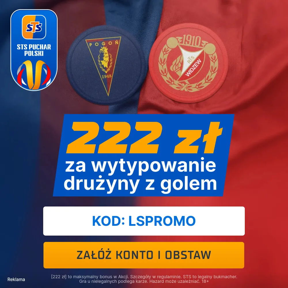STS: 222 zł za wytypowanie drużyny z golem w dowolnym meczu STS Pucharu Polski