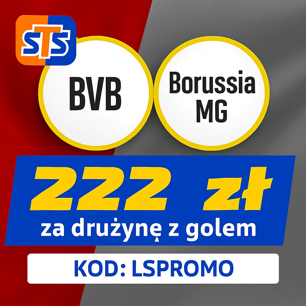 STS: 222 zł za wytypowanie drużyny z golem w meczu Borussia Dortmund - Borussia Monchengladbach
