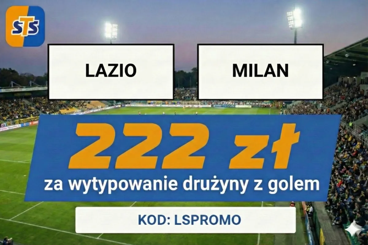 STS: 222 zł za wytypowanie drużyny z golem w meczu Lazio - AC Milan