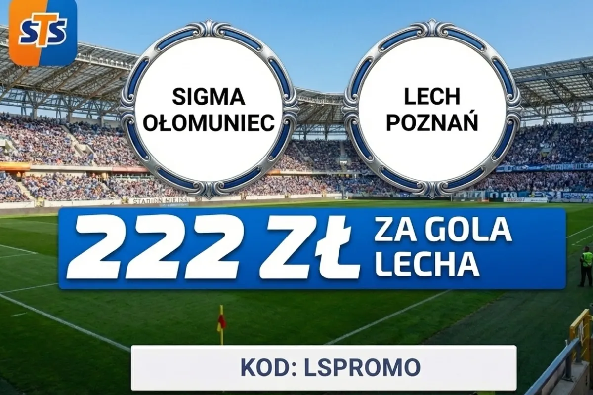 STS: 222 zł za wytypowanie gola Lecha Poznań w meczu z Sigmą Ołomuniec