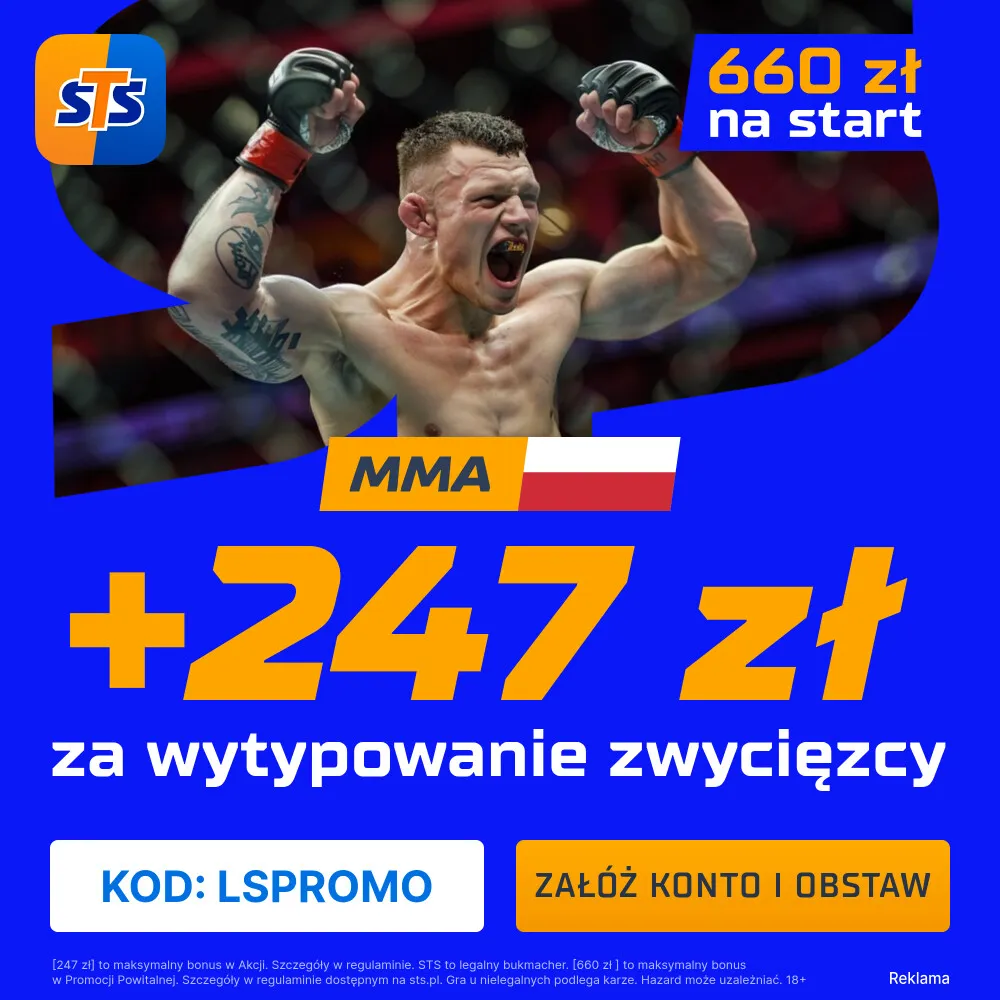 STS: 247 zł za wytypowanie zwycięzcy dowolnej walki podczas KSW 114