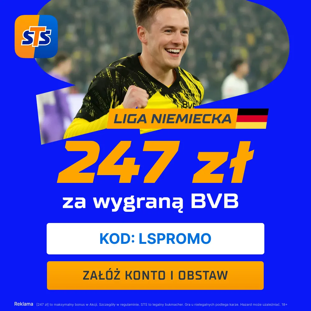 STS: 247 zł za wytypowanie zwycięzcy meczu Borussia Dortmund – FC Augsburg