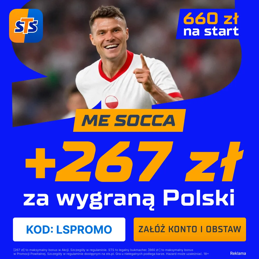 STS: 267 zł za wygraną Polski w dowolnym meczu Mistrzostw Europy w Socca