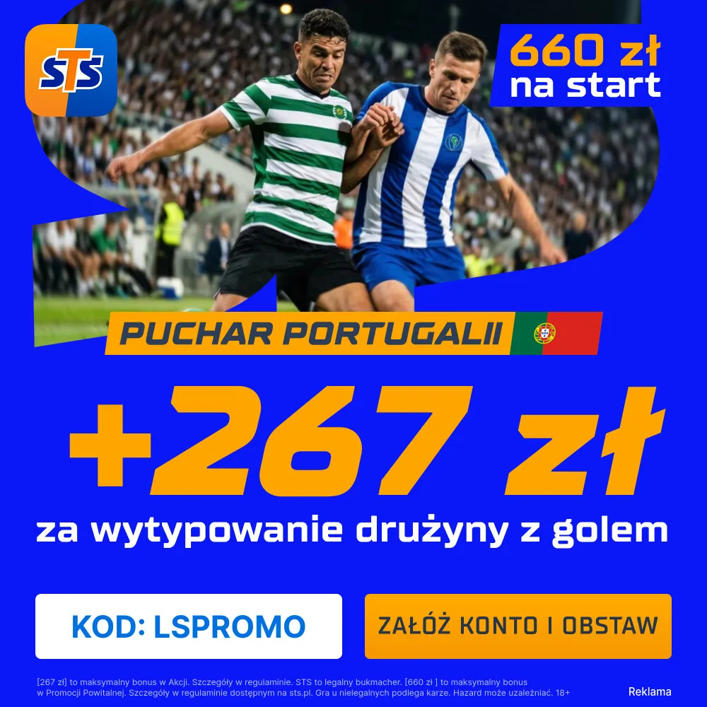 STS: 267 zł za wytypowanie drużyny z golem w meczu FC Porto - Sporting Lizbona