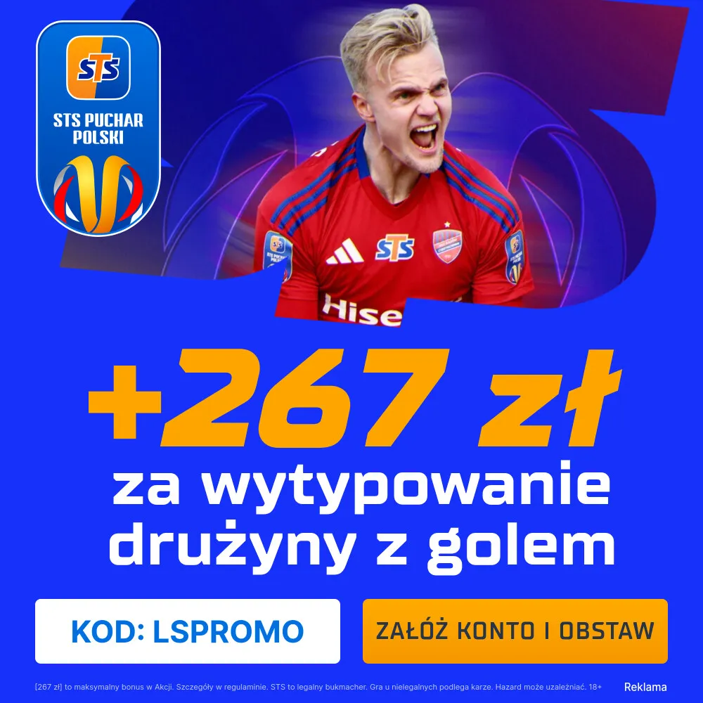 STS: 267 zł za wytypowanie drużyny z golem w meczu Raków Częstochowa – GKS Katowice