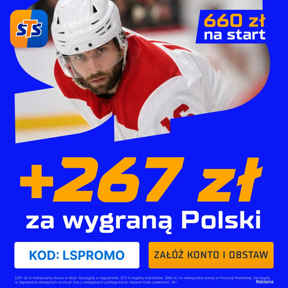 STS: 267 zł za wytypowanie zwycięstwa Polski na Mistrzostwach Świata w hokeju w Dywizji IA