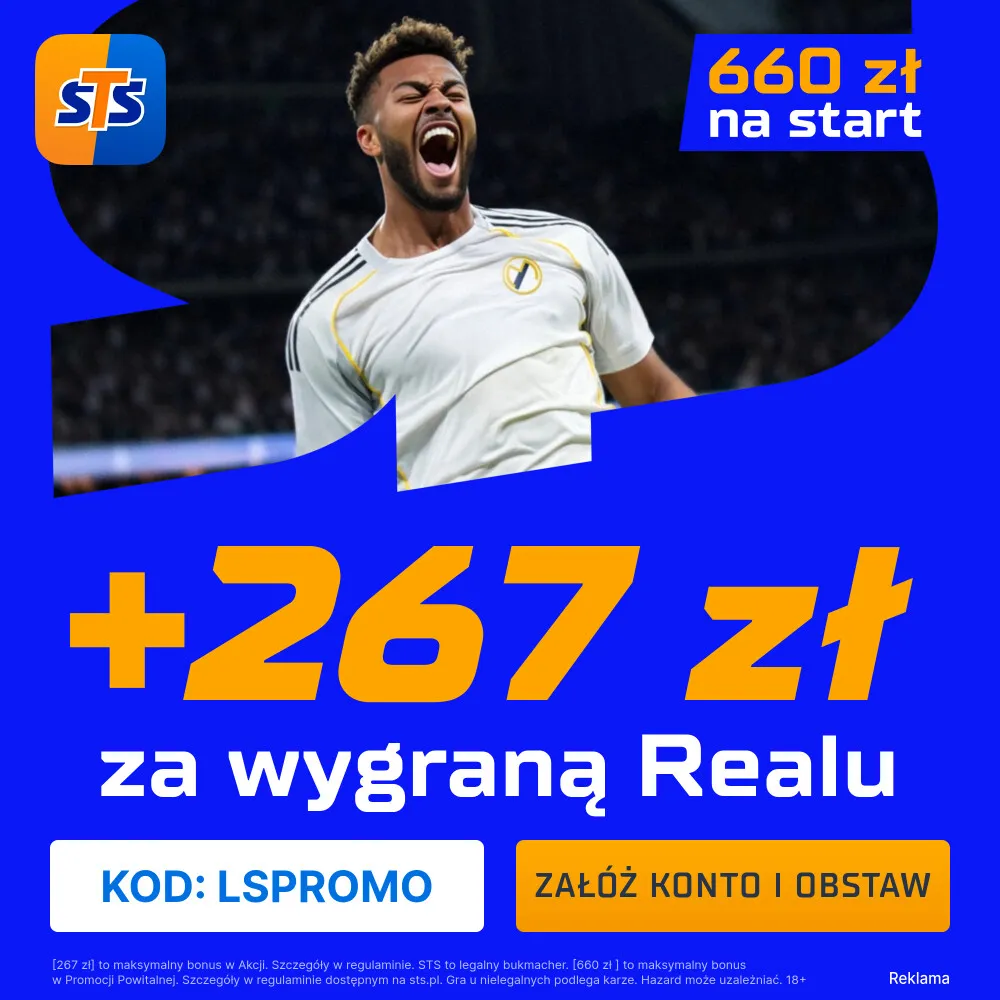 STS: 267 zł za wytypowanie zwycięzcy meczu Real Madryt – Athletic Bilbao