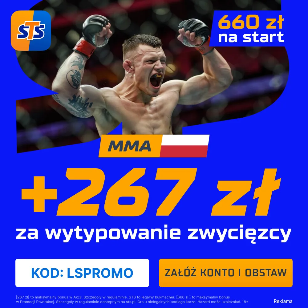 STS: 267 zł za wytypowanie zwycięzcy walki na gali UFC Fight Night