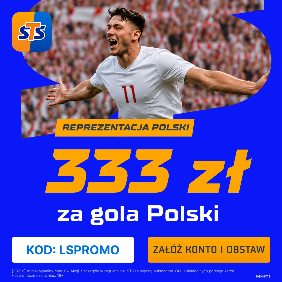 STS: 333 zł za gola Polski w meczu z Nigerią