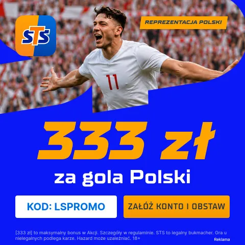 STS: 333 zł za gola Polski w meczu z Ukrainą