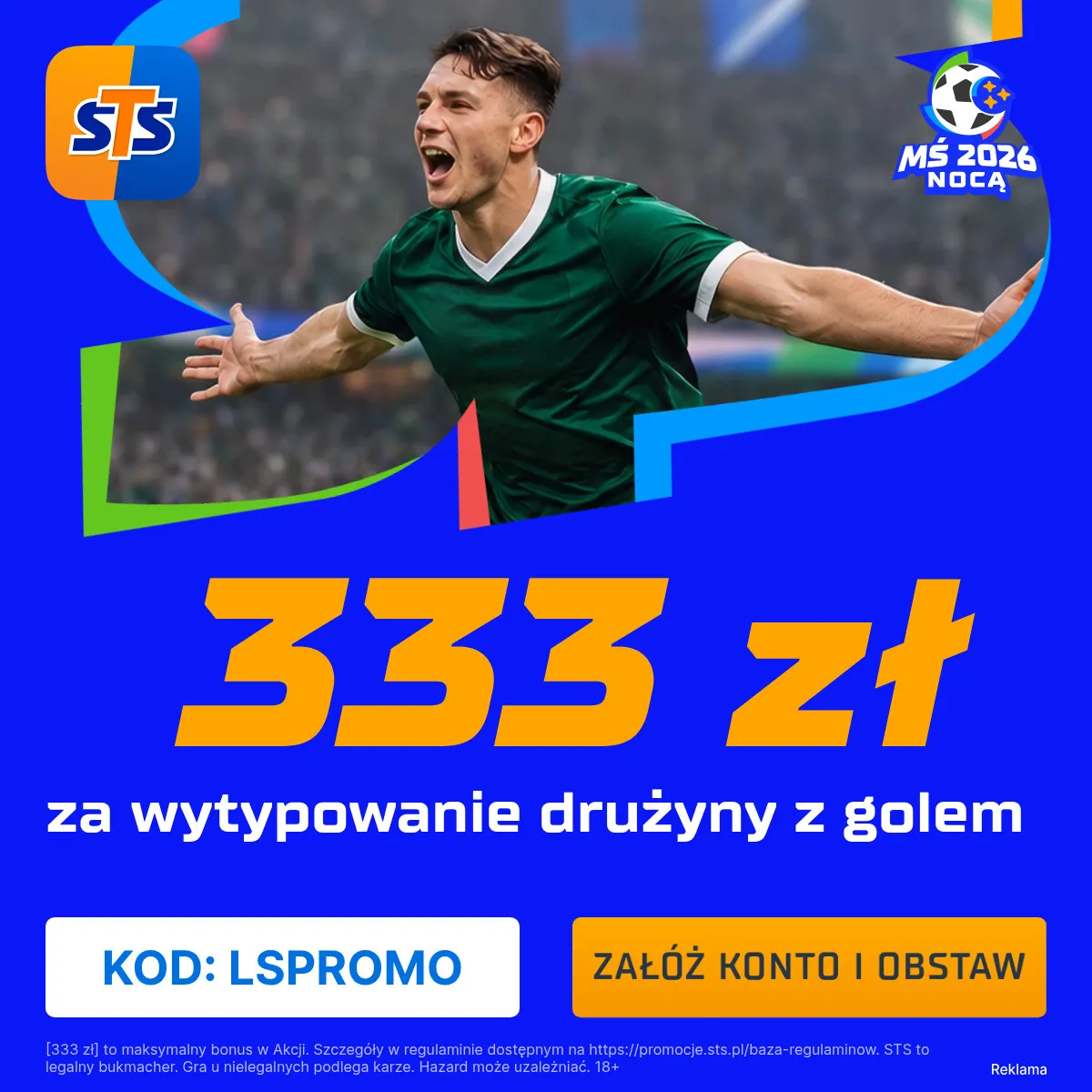 STS: 333 zł za wytypowanie drużyny z golem w meczu Argentyna - Algieria