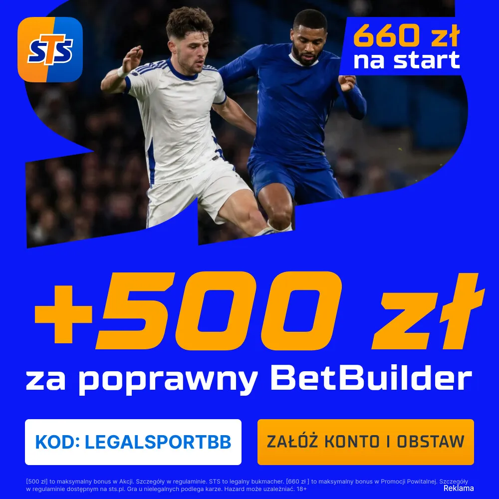 STS: 500 zł za poprawny Bet Builder na mecz Bayern - PSG