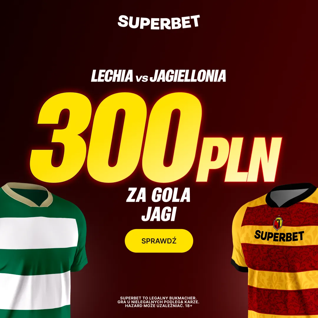 Superbet: Bonus 300 PLN za gola Jagiellonii Białystok w meczu z Lechią Gdańsk