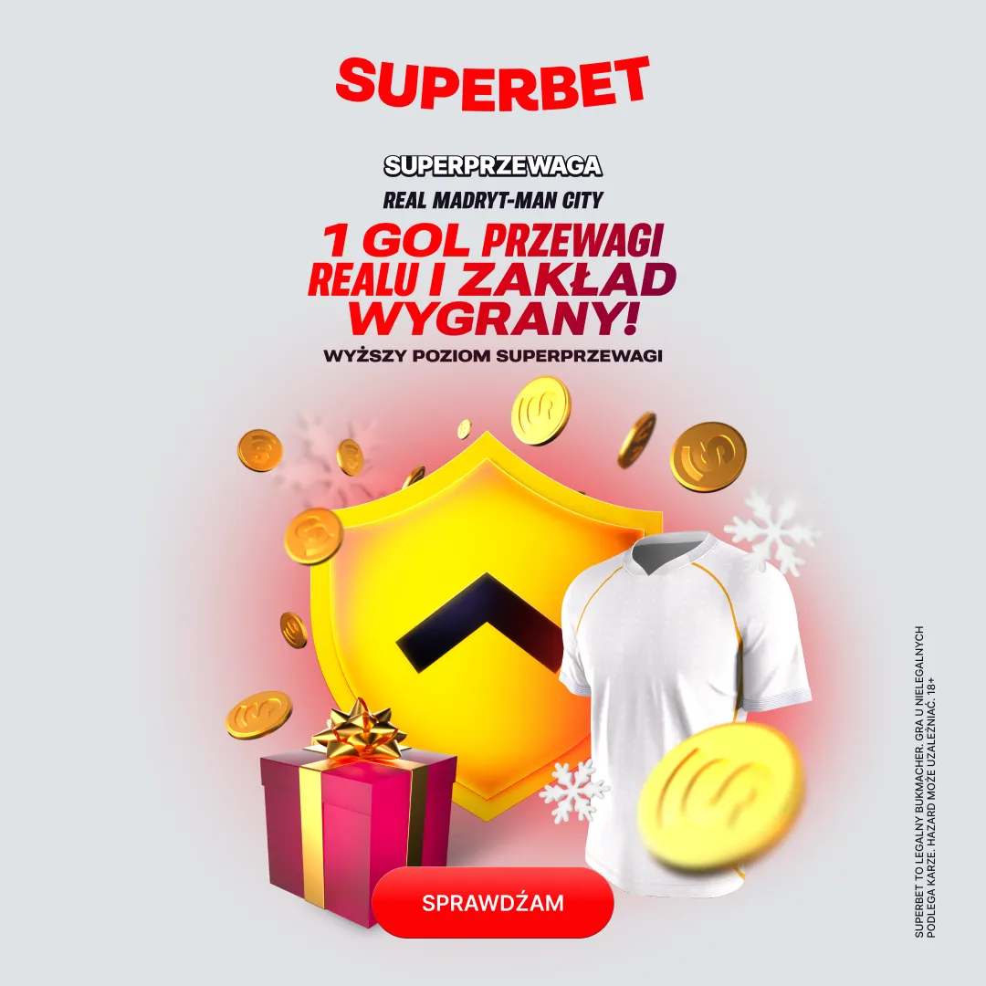 Superbet: SuperPrzewaga – 1 gol przewagi Realu i zakład wygrany
