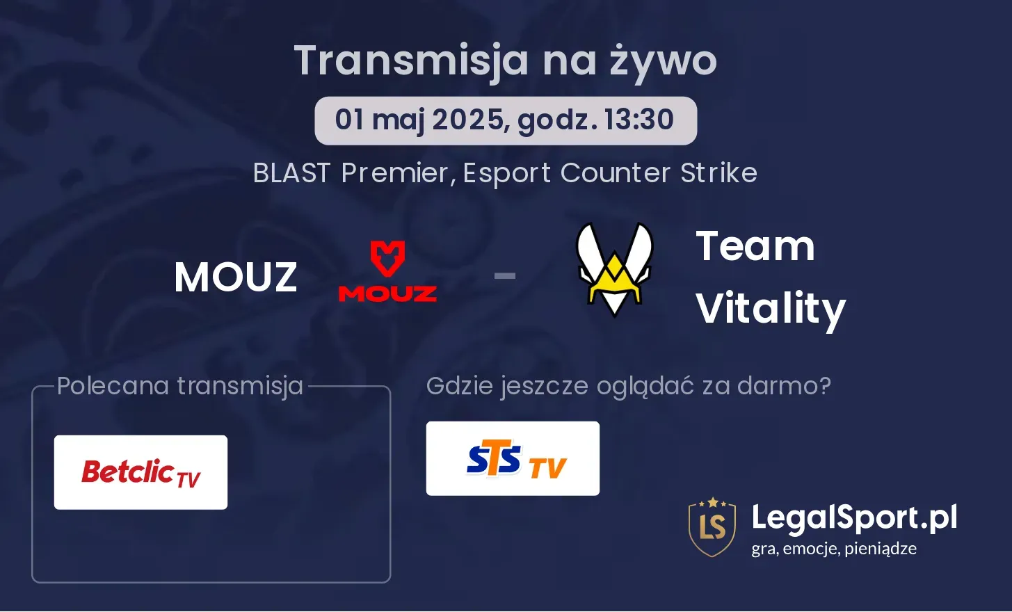 MOUZ - Team Vitality gdzie oglądać?