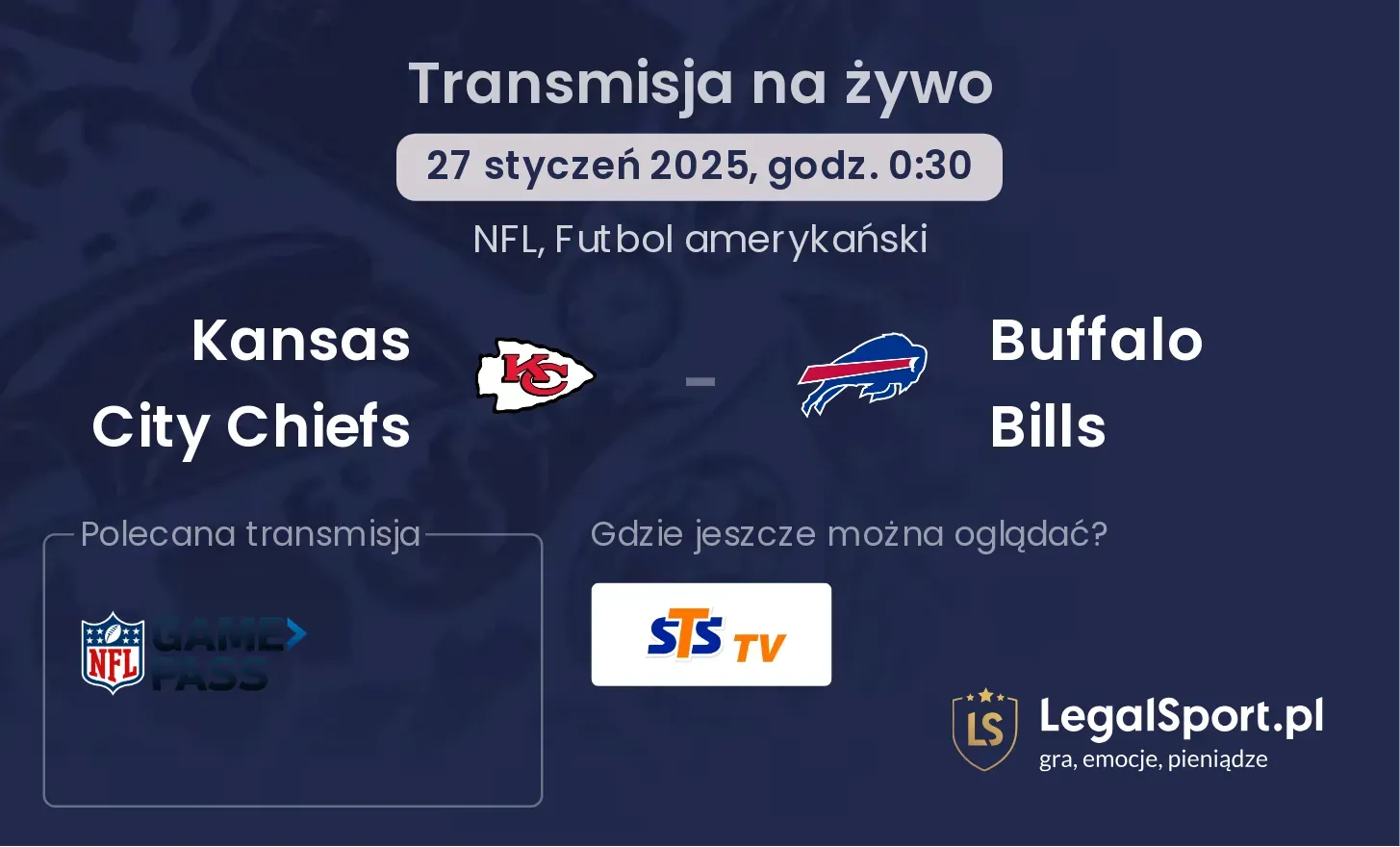 Kansas City Chiefs - Buffalo Bills gdzie oglądać?
