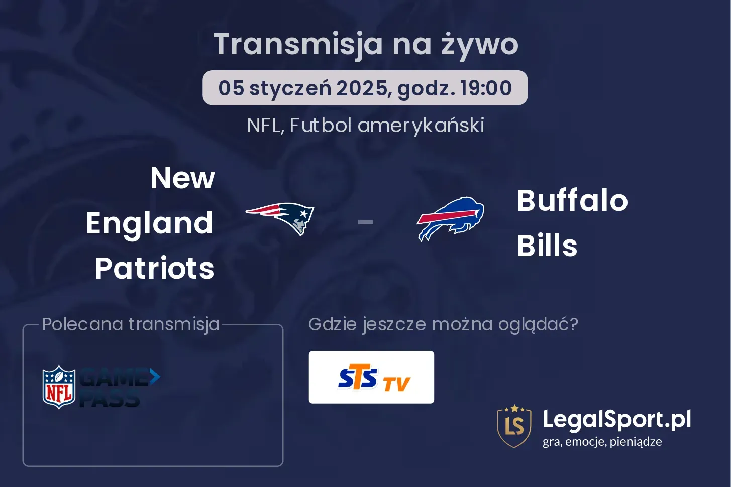 New England Patriots - Buffalo Bills gdzie oglądać?