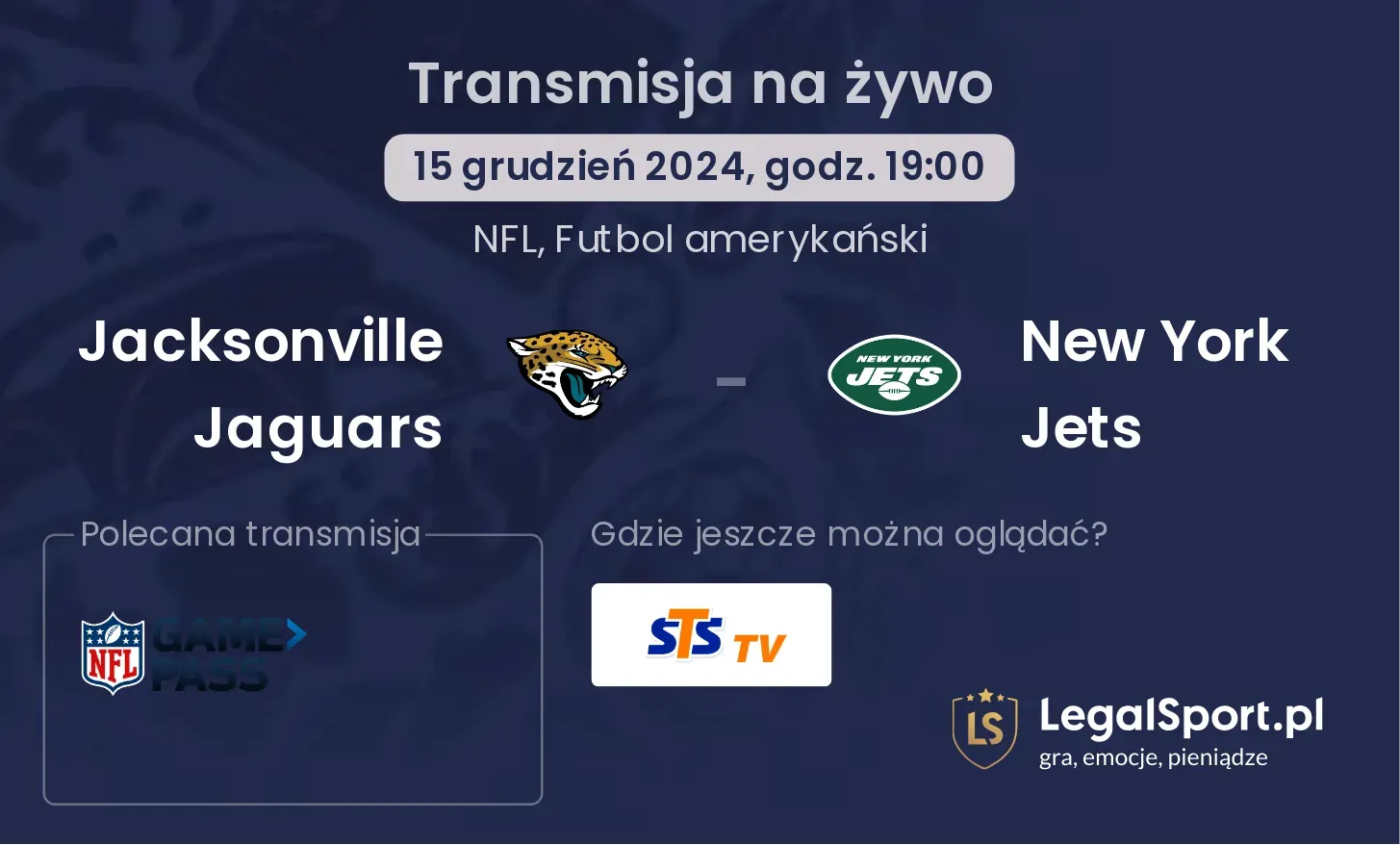 Jacksonville Jaguars - New York Jets gdzie oglądać?