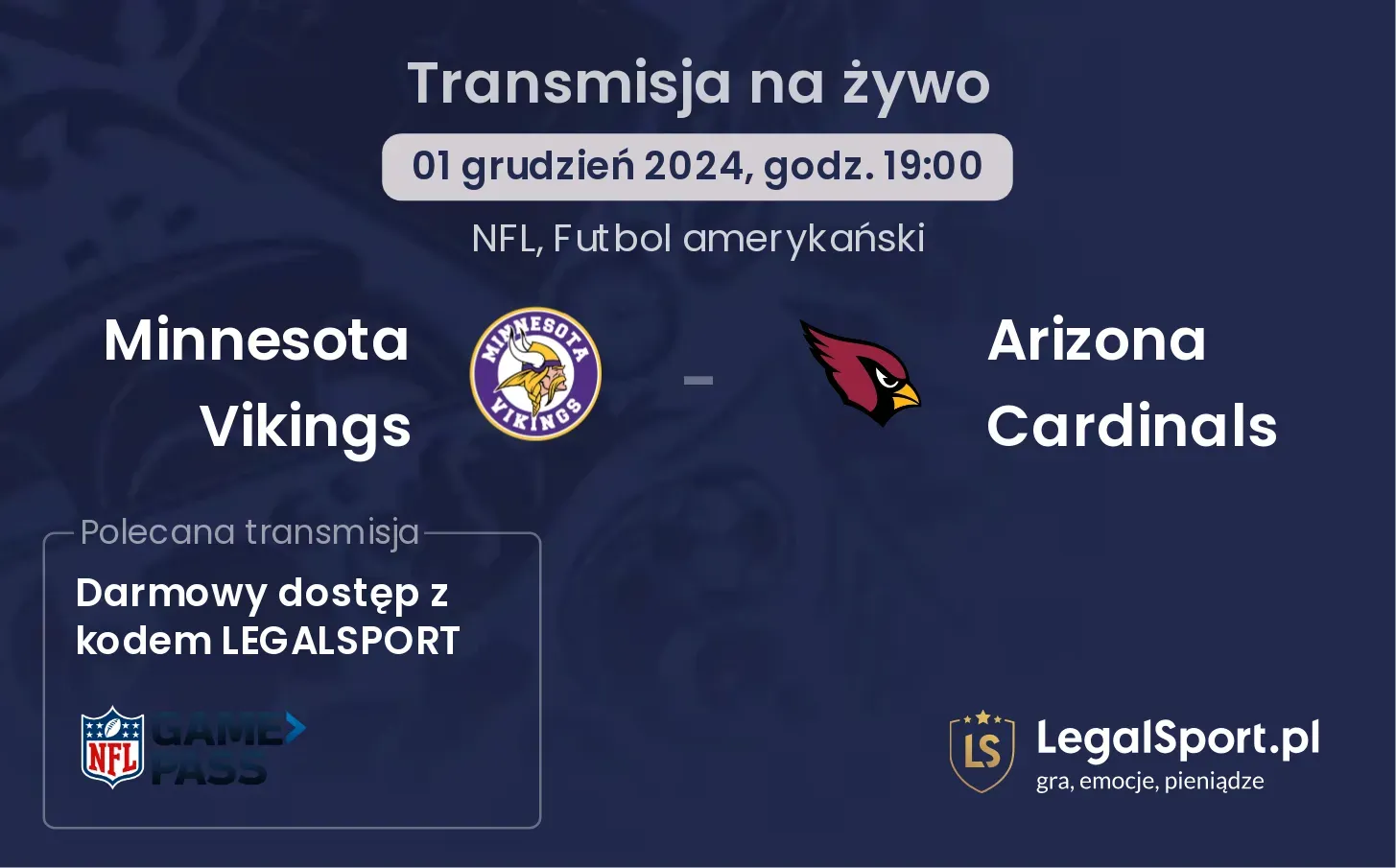 Minnesota Vikings - Arizona Cardinals gdzie oglądać?