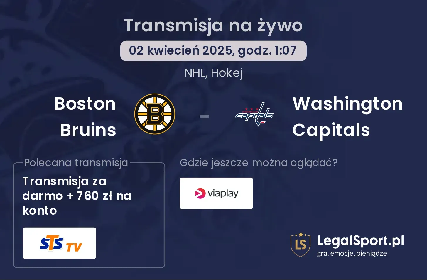 Boston Bruins - Washington Capitals gdzie oglądać?