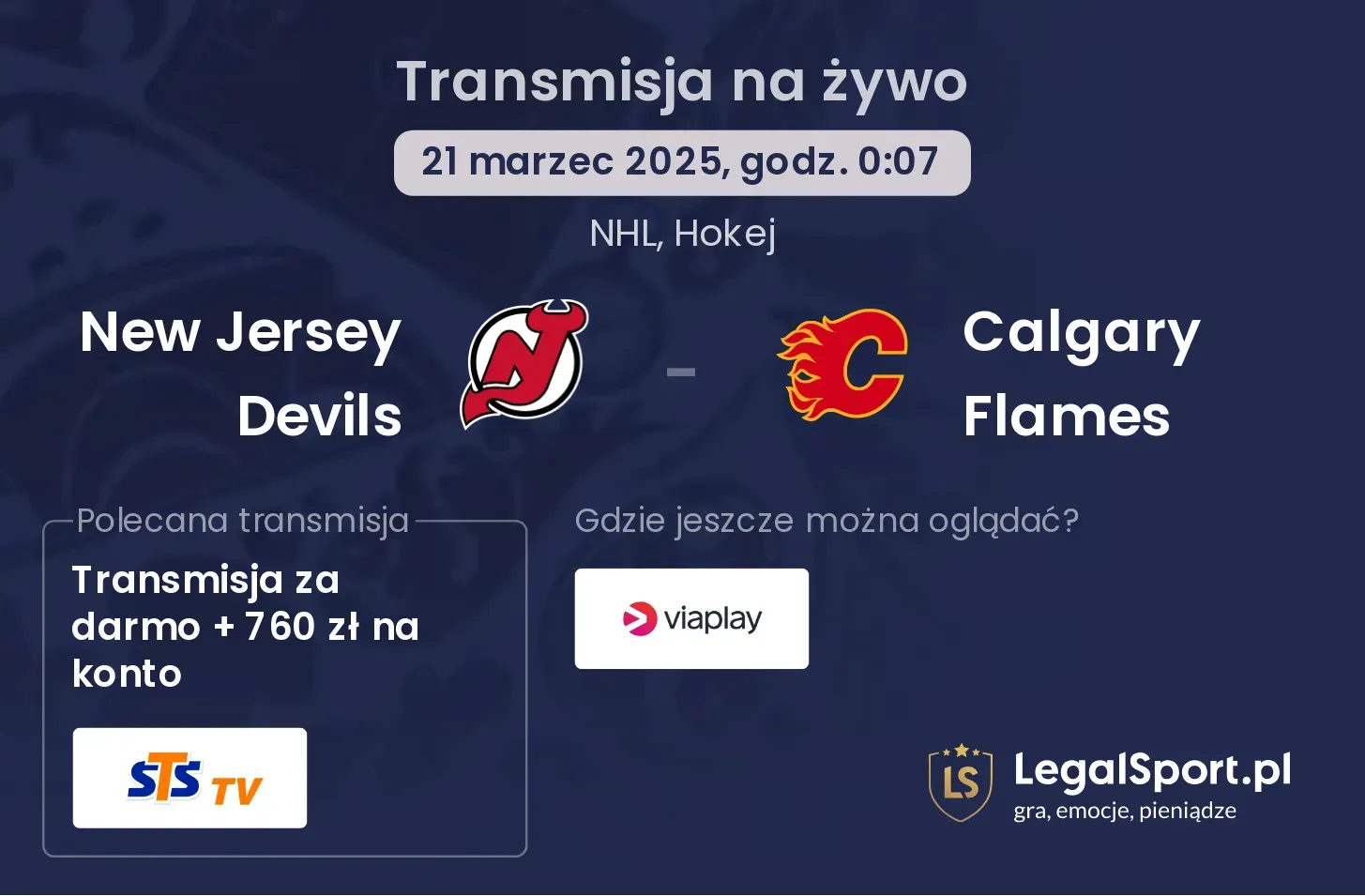 New Jersey Devils - Calgary Flames gdzie oglądać?