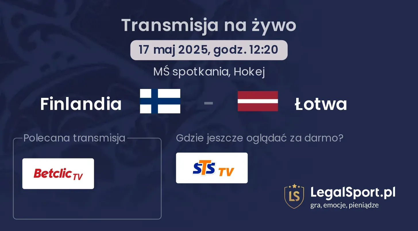 Finlandia - Łotwa transmisja na żywo