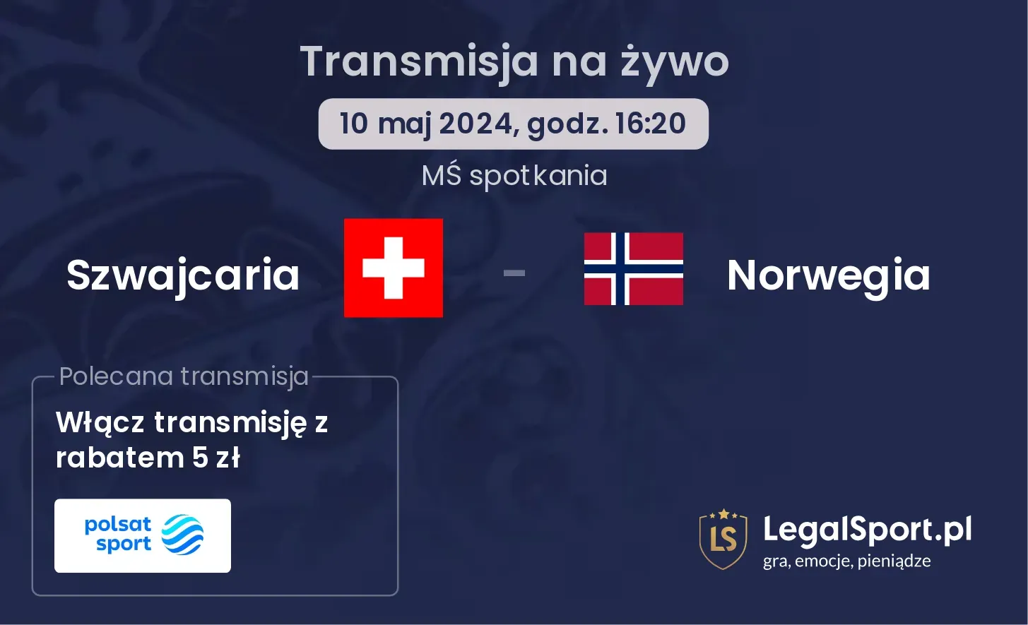 Szwajcaria - Norwegia transmisja na żywo