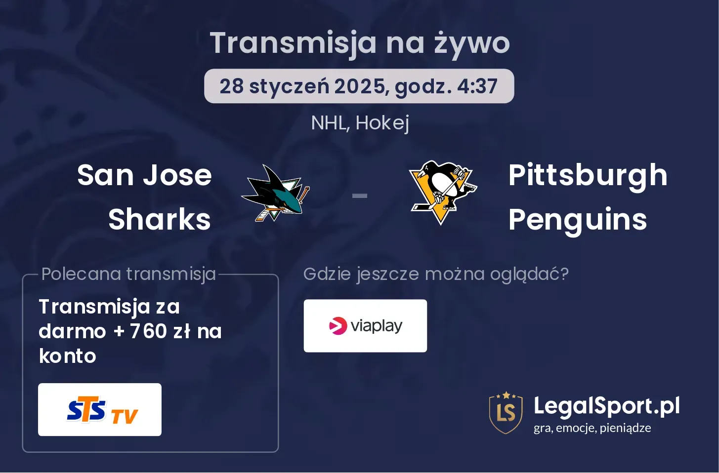 San Jose Sharks - Pittsburgh Penguins gdzie oglądać?