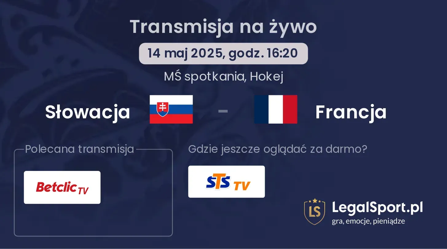 Słowacja - Francja gdzie oglądać?