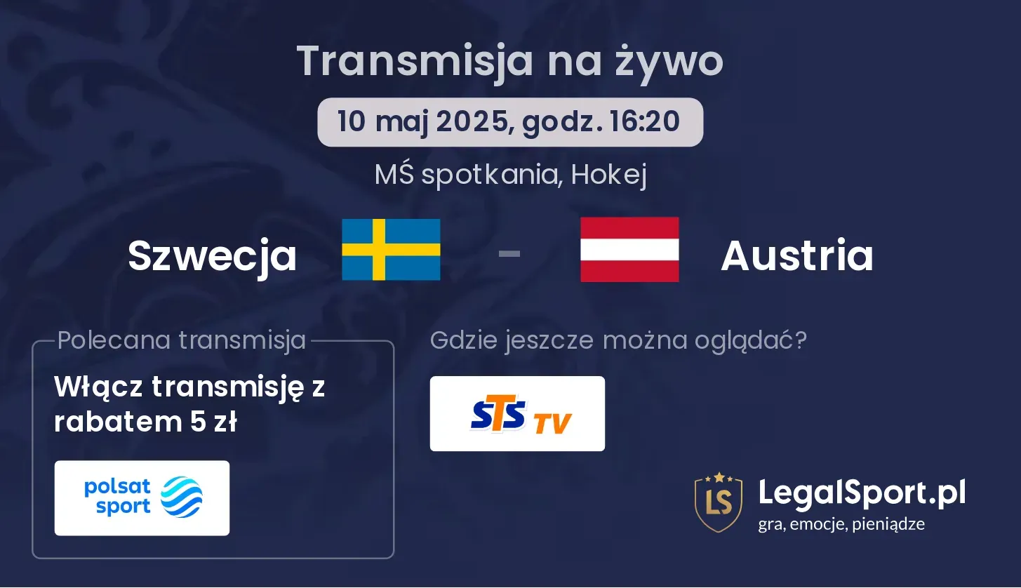 Szwecja - Austria gdzie oglądać?