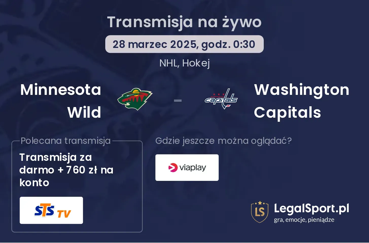 Washington Capitals - Minnesota Wild transmisja na żywo