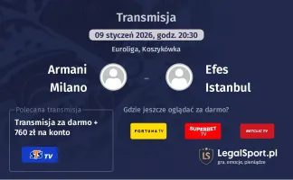 Armani Milano - Efes Istanbul gdzie oglądać? (09.01)