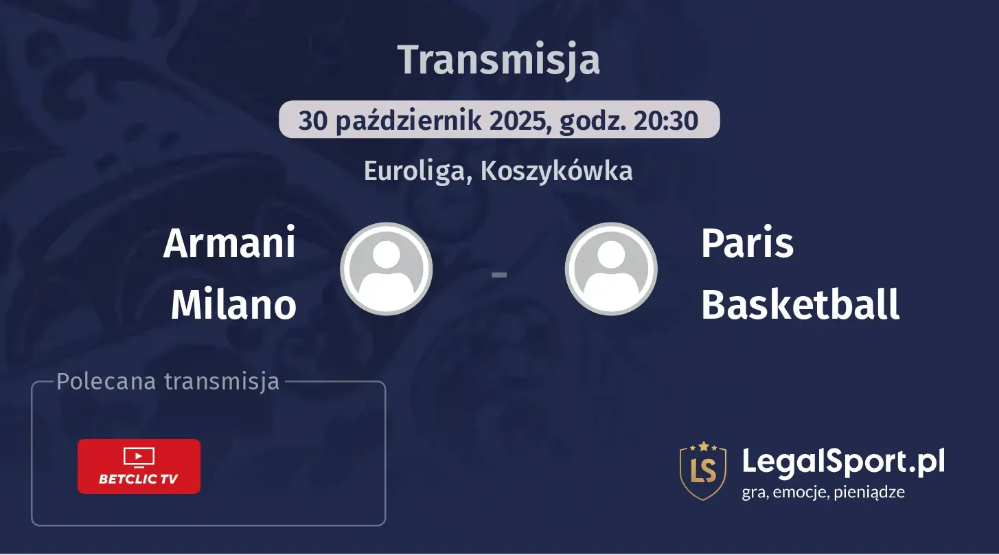 Armani Milano - Paris Basketball gdzie oglądać?